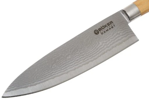 Böker Damast Olive 15.5 Cm Petit Couteau De Chef, 130439DAM -Les Couteaux Soldes BO130439DAM 03 boker bo130439dam 03