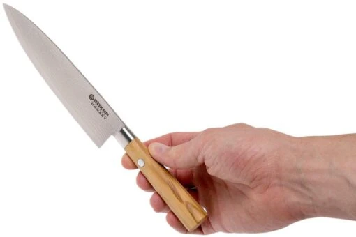 Böker Damast Olive 15.5 Cm Petit Couteau De Chef, 130439DAM -Les Couteaux Soldes BO130439DAM 06 boker bo130439dam 06