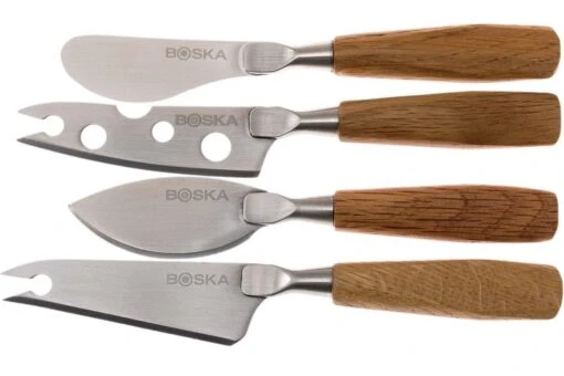 Boska Ensemble à Fromage Mini, Chêne 4 Pièces, 320218 -Les Couteaux Soldes BS320218 01 boska bs320218 01