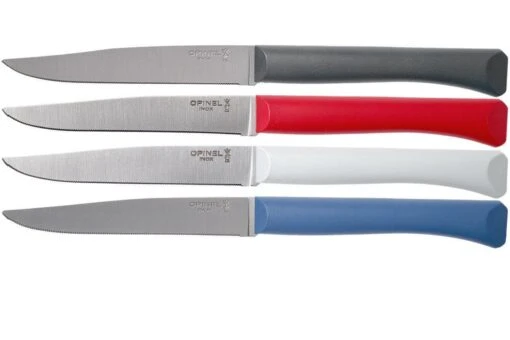 Opinel Bon Appetit+ Set De 4 Couteaux De Table, Primo, Lame Micro-dentée -Les Couteaux Soldes OP002048 01 opinel op002048 01