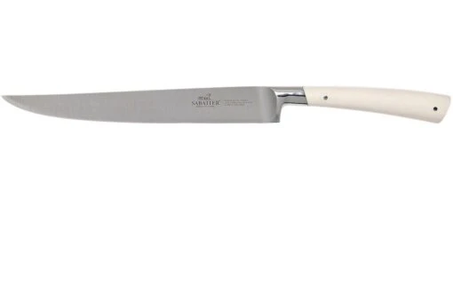 Lion Sabatier Edonist Perle Couteau à Trancher La Viande 20 Cm, Blanc, 806881 -Les Couteaux Soldes SA806881 01 lion sabatier edonist perie sa806881 01